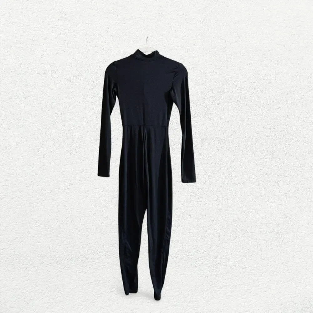 Long Sleeve Catsuit in Black